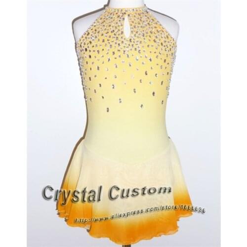 Hot Sales Ice Skating Dresses Adult Spandex Beautiful New Brand Vogue Figure Skating Competition Dress DR2502