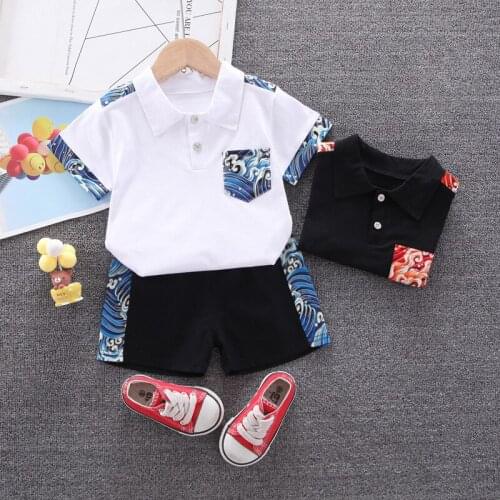 Hot selling childrens Polo suit boys' fashion boys' summer swimming leisure suit boys'Baseball suit 012345