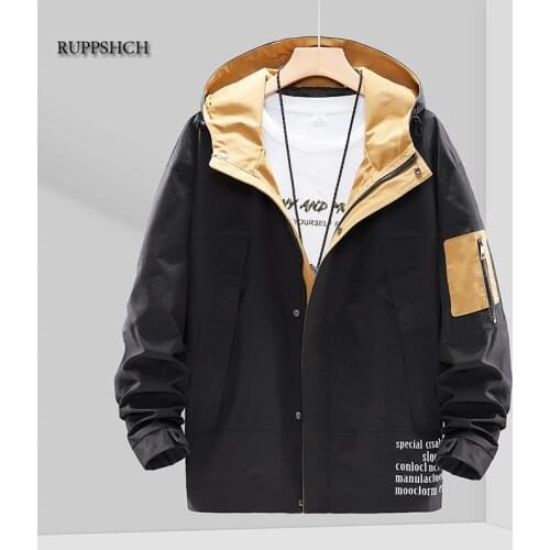 2021 New Men Spring and Autumn Coat Jacket Zipper Casual Hooded Bomber Jacket Fashion Windbreaker Jacket Men Clothing