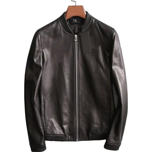 Genuine Leather Jacket Men Autumn Spring Clothes 2020 Fashion Streetwear Motorcycle Real Sheepskin Coat Chaqueta 71DK090