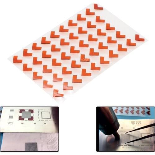 50pcs/lot BEST 3D Tin Planting Net Chip Fixing Paste Sticker Heat Resistant Universal Maintenance Platform Chip Repair tools