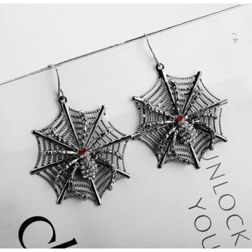 Cute Halloween Earring Irregular Shape Hollow Spidernet Earrings Drop Dangle Festival Party Gift For Female