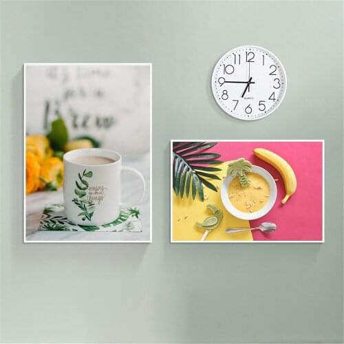 Nordic Home Decoration Poster Food Coffee Wall Art Cookies and Fruit Canvas Painting For Living Room Decoration Cuadros