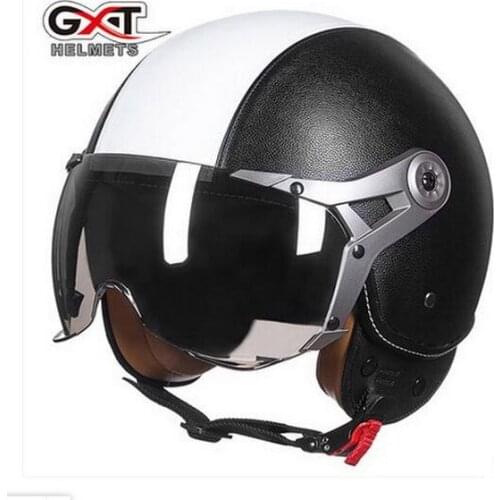 2017 New GXT Air Force Retro motorcycle helmets 3/4 open face motorcycle helmets G-288 half face Moto racing helemt size L XL
