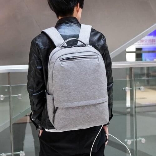 New simple business computer backpack high capacity USB Backpack