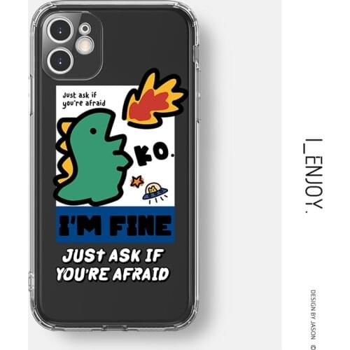 Official Original Transparent Soft Case for Apple iPhone 11 12 13 Pro MAX SE 2020 XR XS X 6 6s 7 8 Plus Shockproof Cute Phone Co