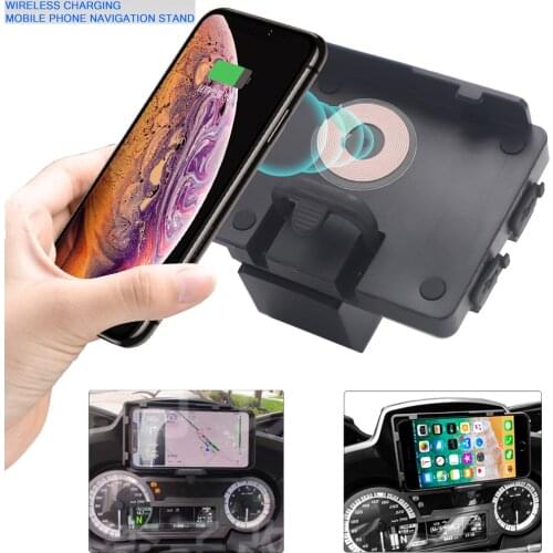 Suitable For BMW R1200RT R1250RT GPS Navigator USB Charger Mobile Phone Navigation Bracket 2 In 1 Fast Wireless Charging