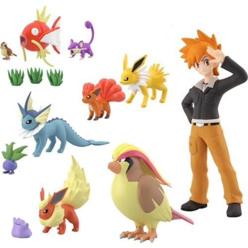 Genuine Pokemon CANDY TOY SCALE WORLD Flareon Ditto Cute Action Figure Model Toys