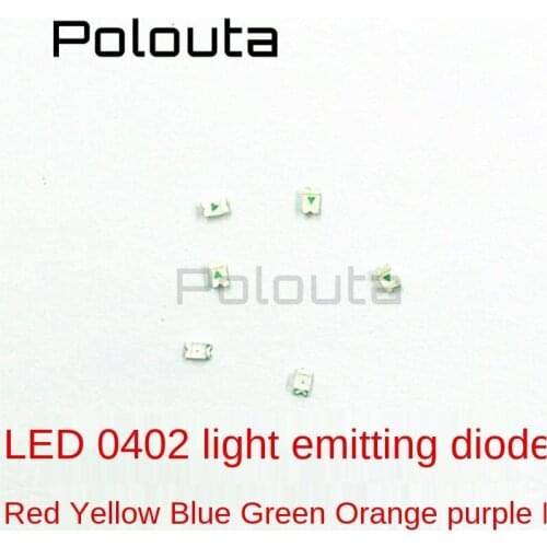 Polouta 50 Pcs SMD LED Emitting Diode Lamp Chip White Red Green Blue Yellow Orange Pink Color Light Beads Diode Wholesale