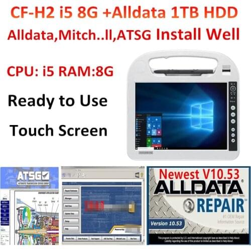 2021 Hot Alldata Software v10.53 Mitch..ll 2015 ATSG 2017 Installed Well on 1TB HDD For Panasonic CF-H2 CF H2 Toughbook i5 8G