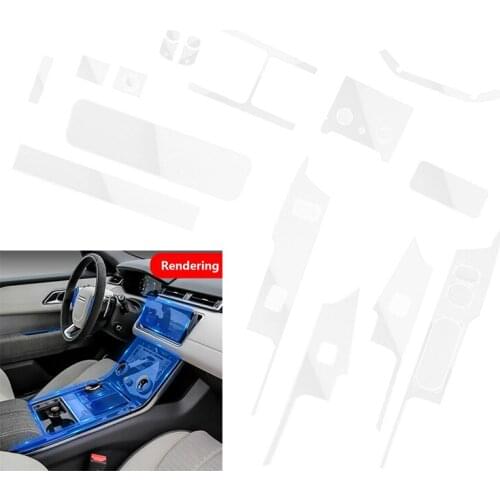 Clear Car Inside Central Control Protective Cover Decoration Left Hand Drive Fit for Land Rover Range Rover Velar 2017 2018 2019