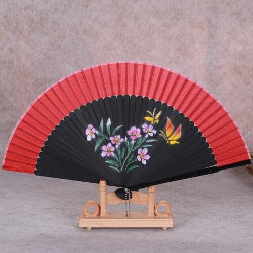 Handmade Inkjet Bamboo Silk Folding Hand Fan Women Wedding Favor Fan Personalized Hand Fans Chinese Craft Gift 10pcs