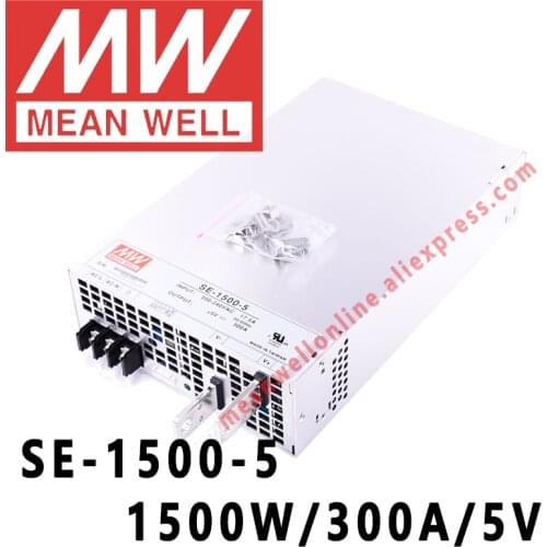 SE-1500-5 Mean Well 1500W/300A/5V DC Single Output Power Supply meanwell online store