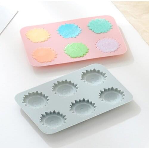 6 Cavity Silicone Mold Sun Shape DIY Cake Decorating Tools Baking Tray,Non-Stick Cake Chocolate Pastry Biscuit Mold Ice Mould