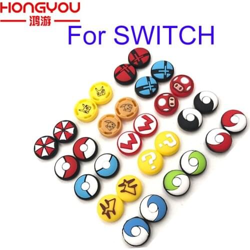 20pcs Silicone Analog Thumb Stick Grips Caps for Nintend Switch NS JoyCon Controller Sticks Cap Skin for Joy Con Cover