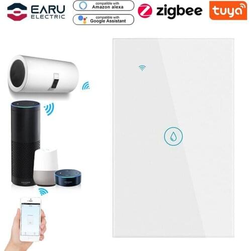 US ZigBee Smart Timer Glass Panel Boiler Water Heater Wall Touch Switch Smart Life Tuya APP Voice Remote Control Alexa
