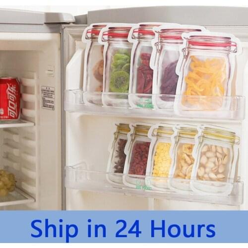 Pack Jar Bag Reusable Snack Bag Mobile Hermetic Freezer Bags Ziplock Bags Kitchen Food Mason Bottle Travel Seal Pouch