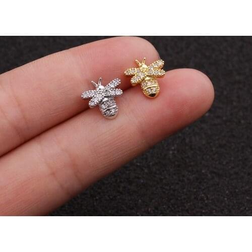 1PC Bee Stud Earrings for Female Trendy Punk Personality Animal Totem Earrings Statement Jewelry Gift Morrocan Jewelry