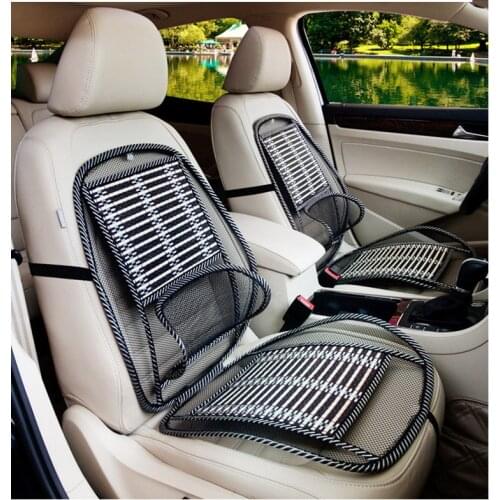 Four Seasons Universal Car Lumbar Massage Seat Breathable Cushion Bamboo Silk Seat Cushion Cooling Pad