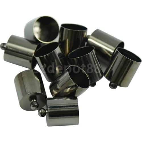 10Pcs 10mm Brass End Cap Kumihimo Rattail Cord DIY Jewelry Making