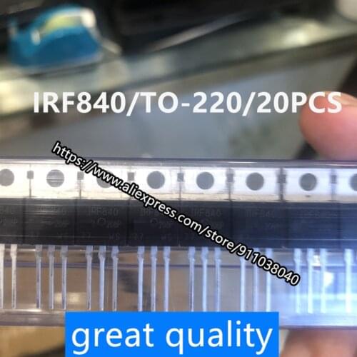 20PCS/LOT IRF840 TO-220 IRF840PBF TO220 new and original IC good quality
