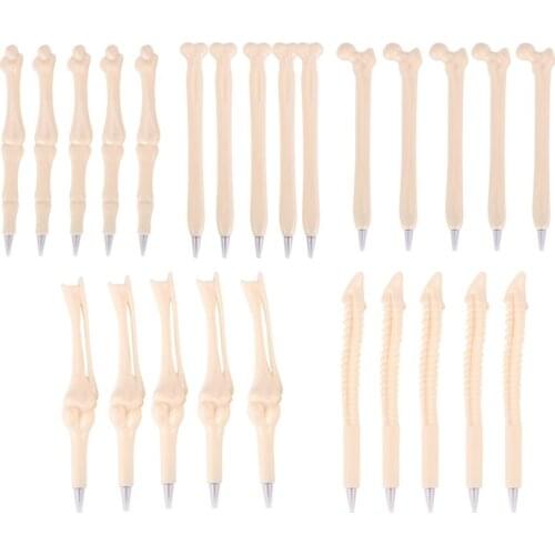 25PCS Bone Design Ballpoint Pens with Black Ink for Artist, , Nurse , School, Office, Party