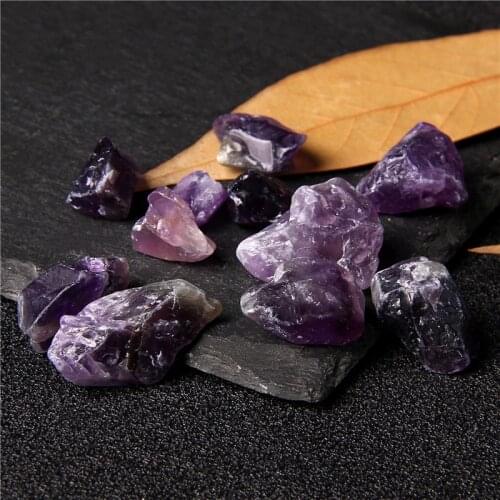 50g Natural Amethyst Healing Stone Purple Gravel Mineral Specimen Irregular Raw Quartz Crystal Gift Jewelry Accessory Home Decor