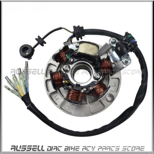 6 Poles ALU Coils Stator Magneto For Lifan 125cc 140cc Motorcycle Dirt Bike