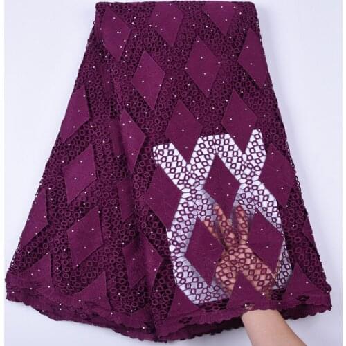 African Guipure Cord Lace Fabrics 2019 High Quality Lace Nigerian Tulle Lace Fabrics Water Soluble French Mesh Lace Fabric 1708