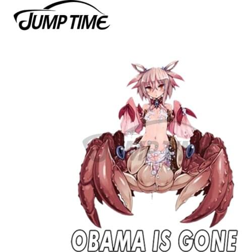 Jump Time 13 x 8.5cm For Goodluckneb Hentai Ward OBAMA IS GONE Car Stickers Windows Scratch-proof Cartoon Vinyl Decal Car Wrap