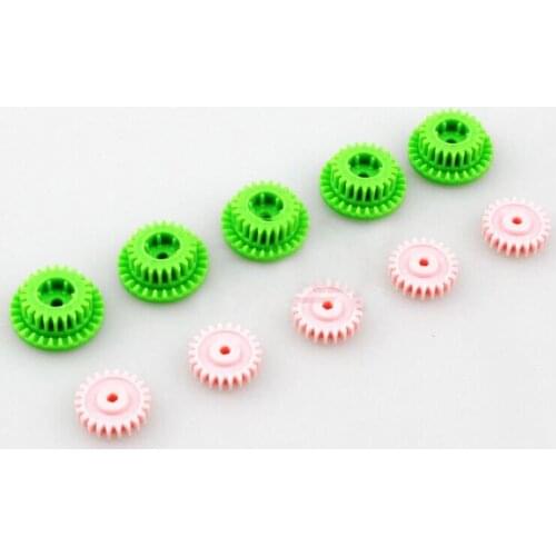 Free Shipping 5 Pairs High Speed Pinion Gear For MS Chassis 3.5:1 15349 Spare Parts For Tamiya Mini 4WD Car Green/Pink