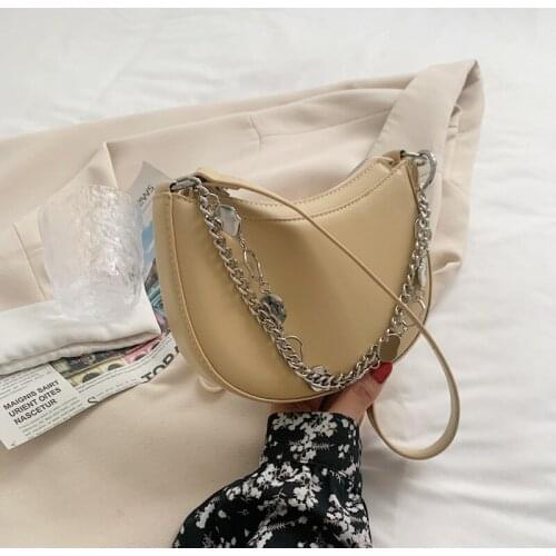 Brand Designer PU Leather Womens Shoulder Bag Fashion Simple Handbag Small Saddle Crossbody Bag