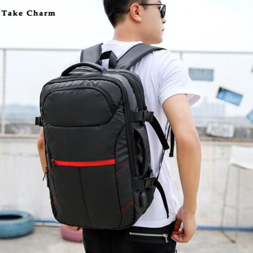 Brand Backpack For Men 2021 Durable Oxford Cloth Large Capacity Outdoor Travel Rucksack Male Business Trip Laptop Backpack Black