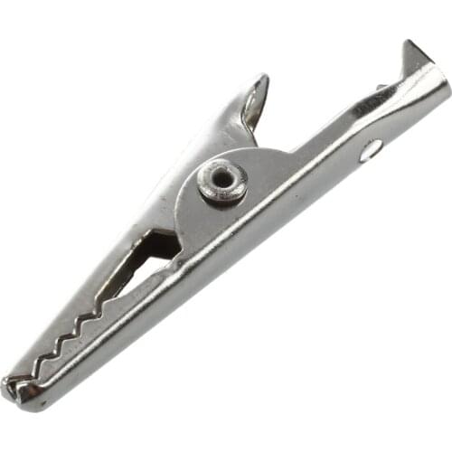 HHTL-50 Pcs Silver Tone Metal Insulated Alligator Clip Crocodile Clamps