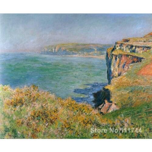 Artwork for home Cliff at Grainval Claude Monet artwork Hand painted High quality