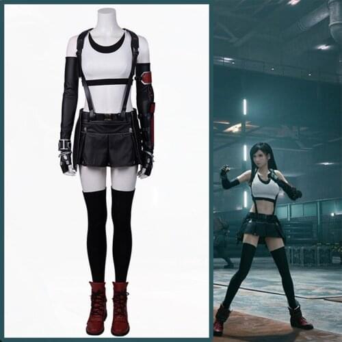 Game Final Fantasy VII Cosplay Costumes Tifa Lockhart Cosplay Costume FF7 Cosplay Outfits Women Girls Shorts Vest anime Costumes