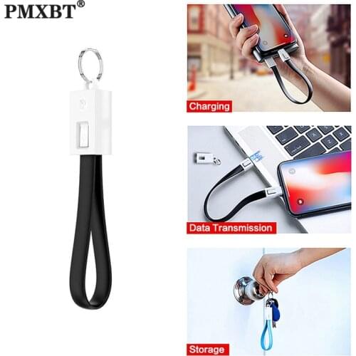 Keychain Cable Fast Charger Sync Data Lighting Cable For iphone 6s Type-C Micro USB C Short Cabel Key Chain Mobile Phone Cables