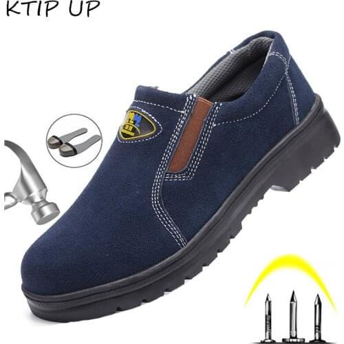 Plus Size Men Steel Toe Cap Protective Work Shoes Men Safety Boots Men Steel-Mid Sole Safety Indestructible Shoes