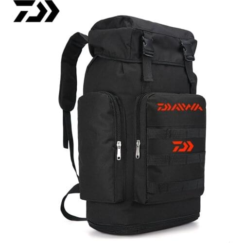 Daiwa Mens Large Capacity Travel Bag Outdoor Mountaineering Fishing Backpack Camouflage Hiking Sports Fishing Backpack