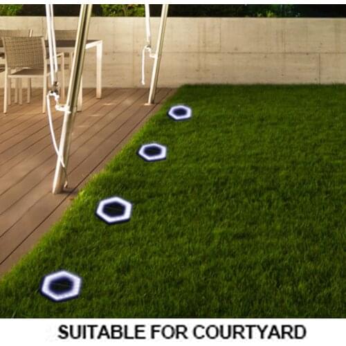 Outdoors LED Solar Powered Garden Ground Light Patio Landscape Lighting