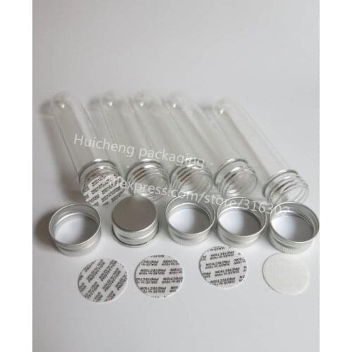New 50 x 30ml bath salt tube with aluminum cap, 1 oz plastic cosmetic tube, sugar, candy packaging containers