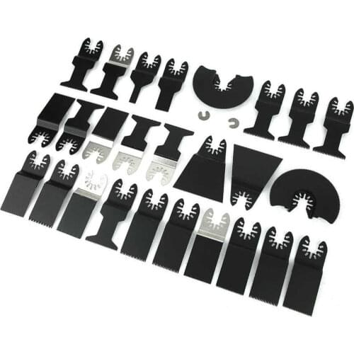 28PCs Oscillating Saw Blades Woodworking Parts High Carbon Steel Multi-Functional Oscillating Blades kit Cutting Tool