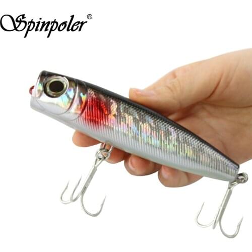 Spinpoler 50g 13cm Popper Fishing Lure Big Game Saltwater Sea Top Water Best Wobbler Popper Hard Bait With 3d Eyes Fishing China