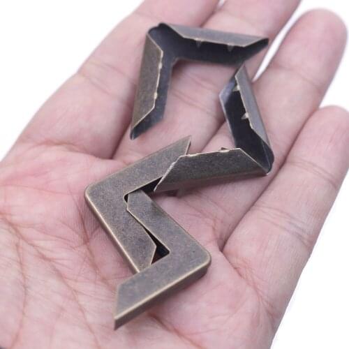 Corner Protector For Books Photo Scrapbooking Albums Menus Folders Triangle Metal Bronze Tone Bags DIY Ornament 42x30mm