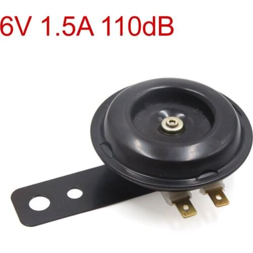 Universal 6V 1.5A 110dB Metal Electric Loud Horn Speaker Trumpet Black for Motorcycle
