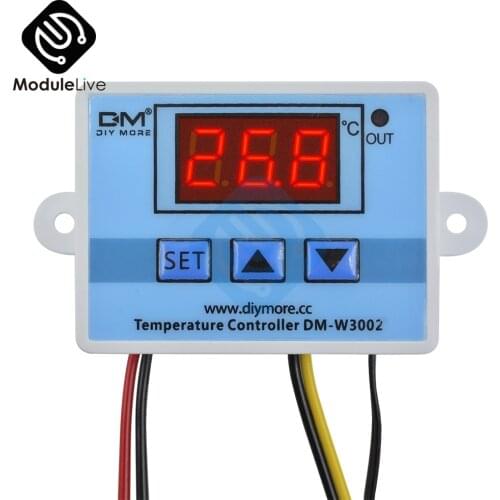 W3002 110V 220V LED Digital Temperature Controller Thermos Thermoregulator Sensor Meter Heating Cooling+1m 10k 3950 Wire