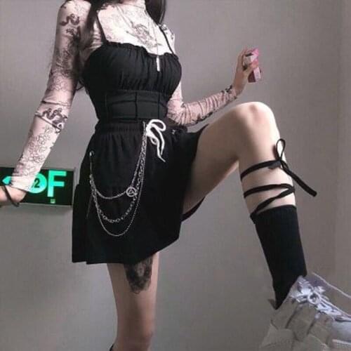 Fashion Women Socks Japanese Tide Black White Cotton Sox With Long Rope Strap Top Cross Bow Knot Lolita Good Print Heel