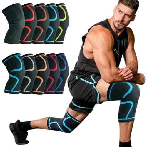 1PC Knee Pads Fitness Running Cycling Knee Support Braces Elastic Nylon Sport Compression Knee Pad for Basketball Volleyball