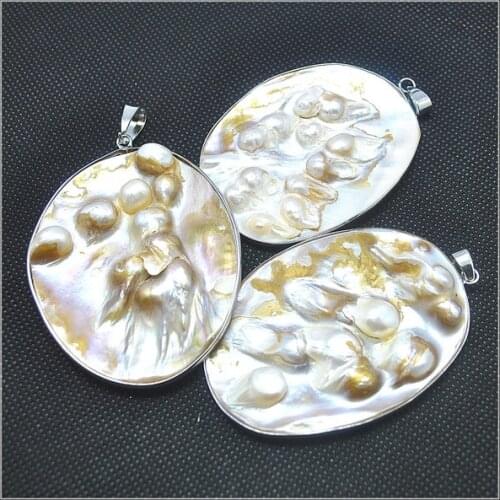 1pc new freshwater shell pendants mother of pearl pendants necklace pendants making accessories tourism beach gifts