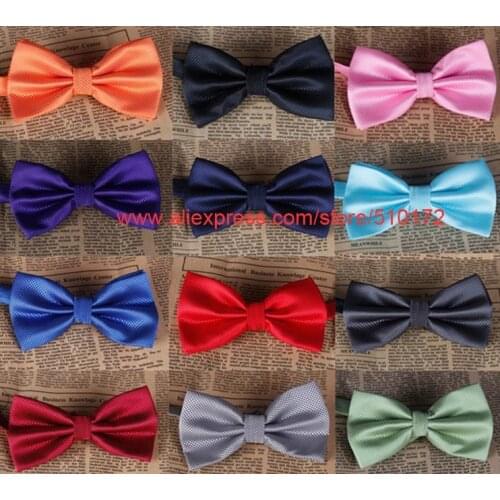 18color 2017 new wholesale free shipping 400pcs/lot high quality cheap soild plaid bowties mens womens bow tie for wedding
